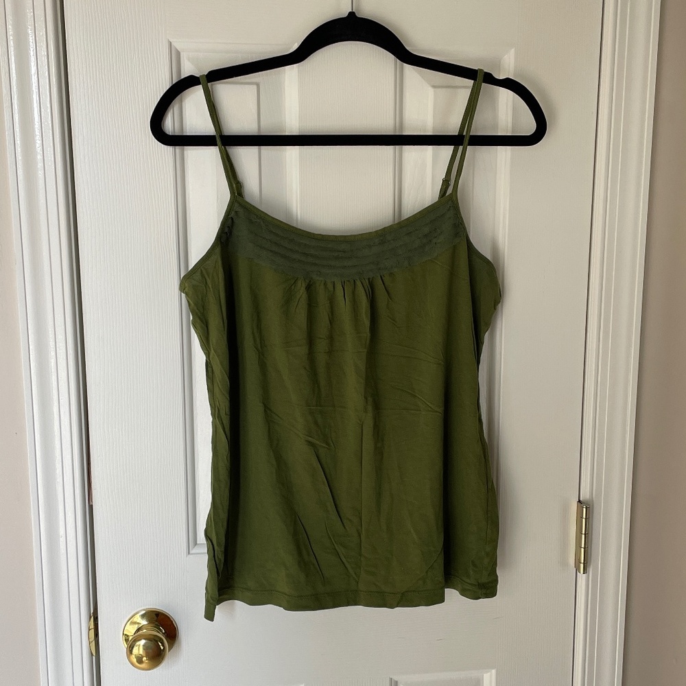 Ann Taylor Loft Olive Green Tank Size Large